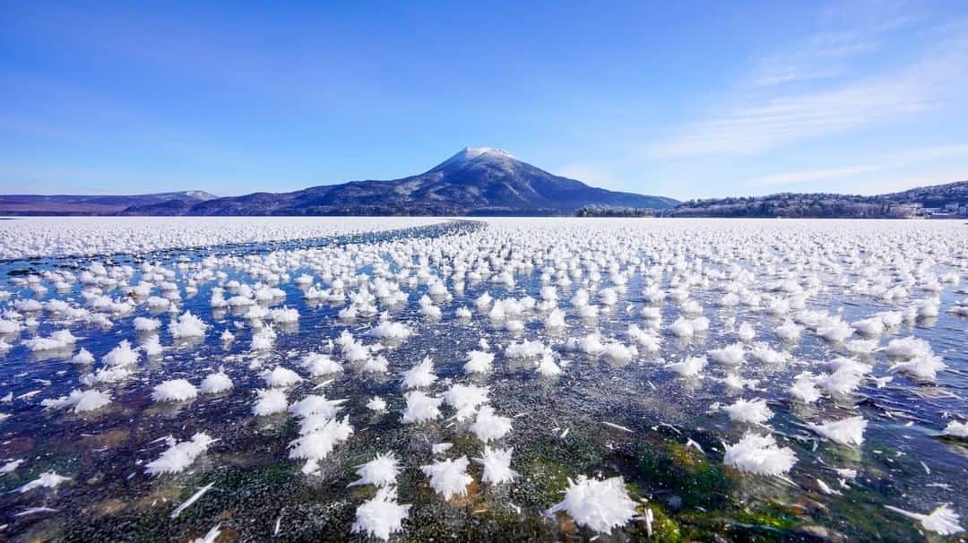 THE GATEのインスタグラム：「❄️ Lake Akan ❄️ #Japan #Hokkaido #🇯🇵  . Lake Akan locates is in the city of Kushiro in eastern Hokkaido. The entire lake is designated as an important international wetland under the Ramsar Convention. . The lake is famous for its "marimo", or moss balls made up of green algae.  They are only found here in all of Japan, and are designated as a national natural monument. . ————————————————————————————— Follow @thegate.japan for daily dose of inspiration from Japan and for your future travel. Tag your own photos from your past memories in Japan with #thegatejp to give us permission to repost ! . Check more information about Japan. →@thegate.japan . #japanlovers #Japan_photogroup #viewing #Visitjapanphilipines #Visitjapantw #Visitjapanus #Visitjapanfr #Sightseeingjapan #Triptojapan #粉我 #Instatravelers #Instatravelphotography #Instatravellife #Instagramjapanphoto #LakeAkan #Hokkaido #Japan #traveljapan #marimo」