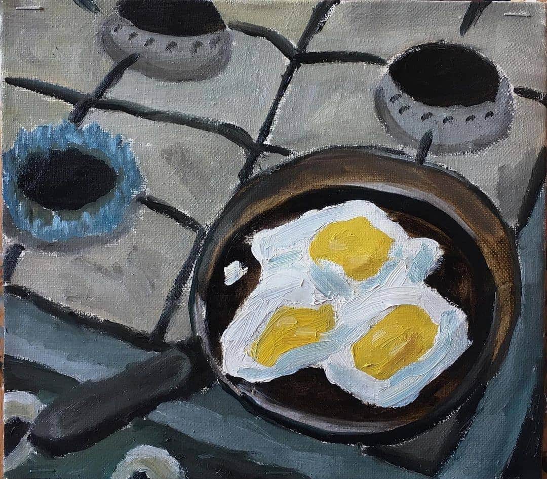 Eggs Conceptのインスタグラム：「'Breakfast' 🍳🍳🍳 by 👉 Bohdan Sokur @bogdankstati 👈  #BohdanSokur #eggsconcept #egg」