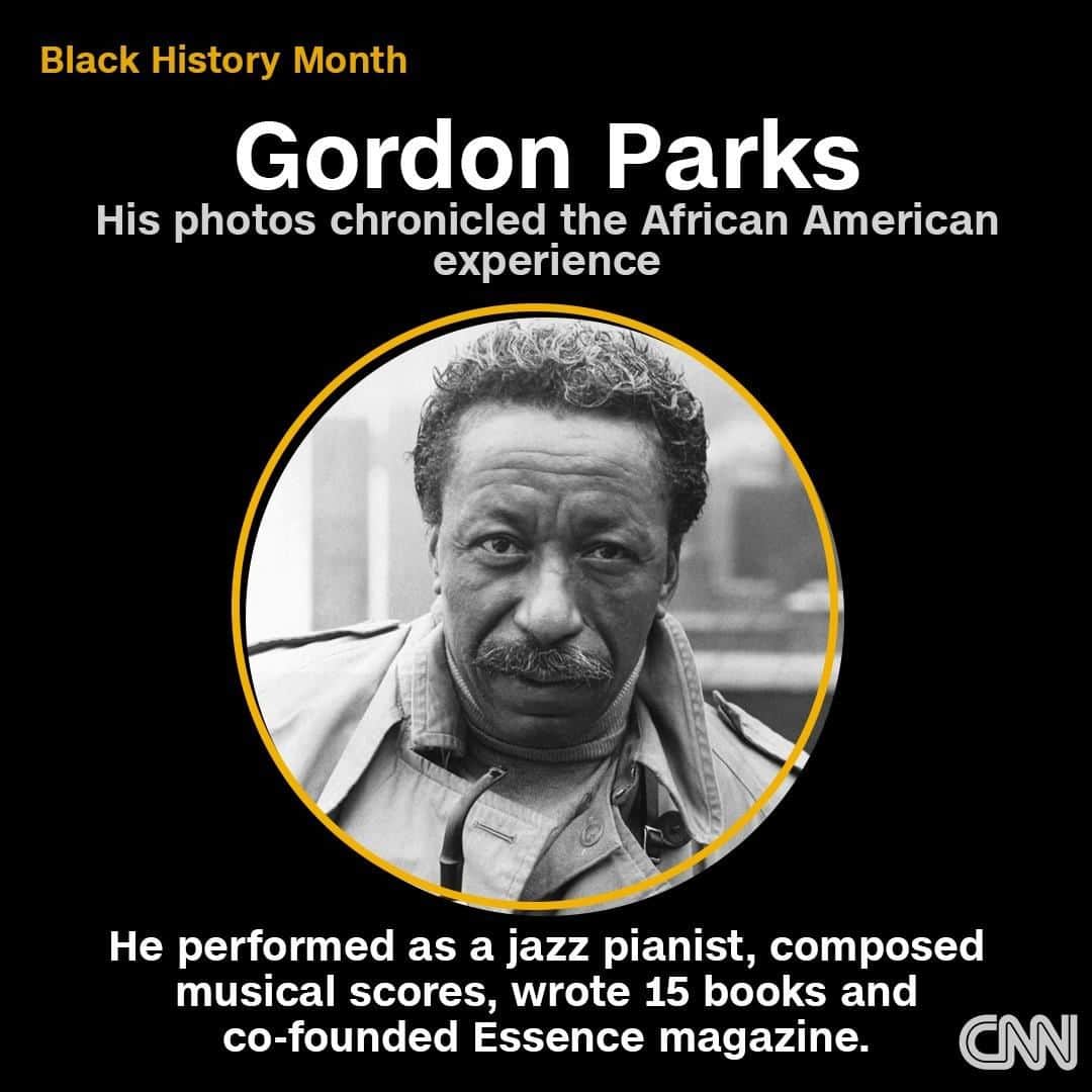 CNNさんのインスタグラム写真 - (CNNInstagram)「After buying a camera from a pawn shop at age 25, Gordon Parks began snapping away. His images of life on Chicago’s South Side in the early 1940s earned him a job documenting rural poverty for the federal government. A 1948 photo essay about a Harlem gang leader landed him a gig as Life magazine’s first Black staff photographer. In the decades that followed, Parks traveled the US capturing images of the segregated South, the civil rights movement and famous figures like Muhammad Ali and Malcolm X.   Parks is one of the Black pioneers we are celebrating during Black History Month. Swipe through to see some of his famous pictures.   (📸: Everett/Shutterstock and Jack Shainman Gallery)」2月22日 3時00分 - cnn