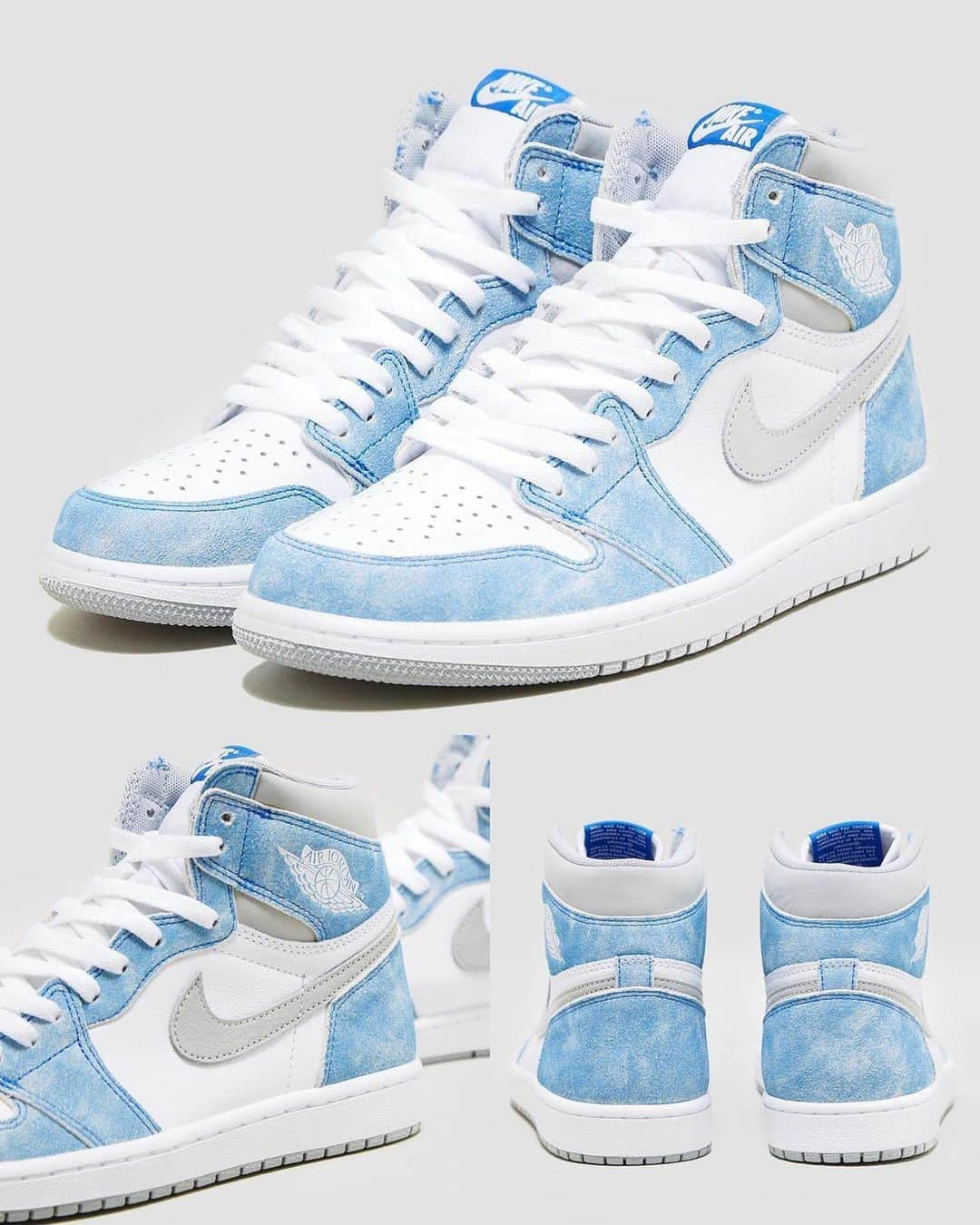 Sneakgalleryのインスタグラム：「Fresh look at the Air Jordan 1 #HyperRoyal dropping April 17, 2021 ❄️❄️」