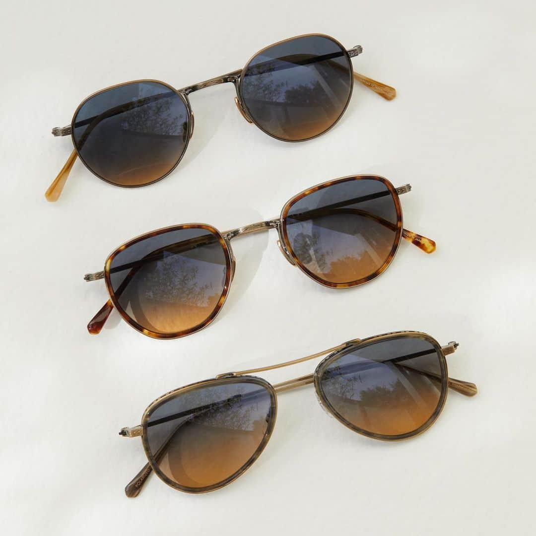 ジーエルシーオーのインスタグラム：「Mr. Leight introduces a special-edition capsule collection of three classic styles paired with a new gradient lens inspired by the Japanese word, Komorebi, often translated as “sunshine filtering through leaves.” Click the link in bio to learn more.」