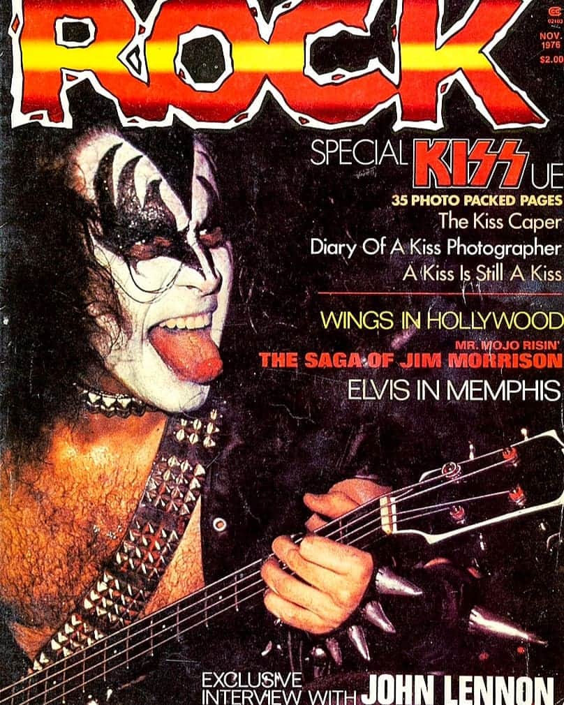 KISSさんのインスタグラム写真 - (KISSInstagram)「#KISSTORY 1976 @genesimmons on the cover of ROCK Magazine . #KISSmagazinecovers」2月22日 6時58分 - kissonline