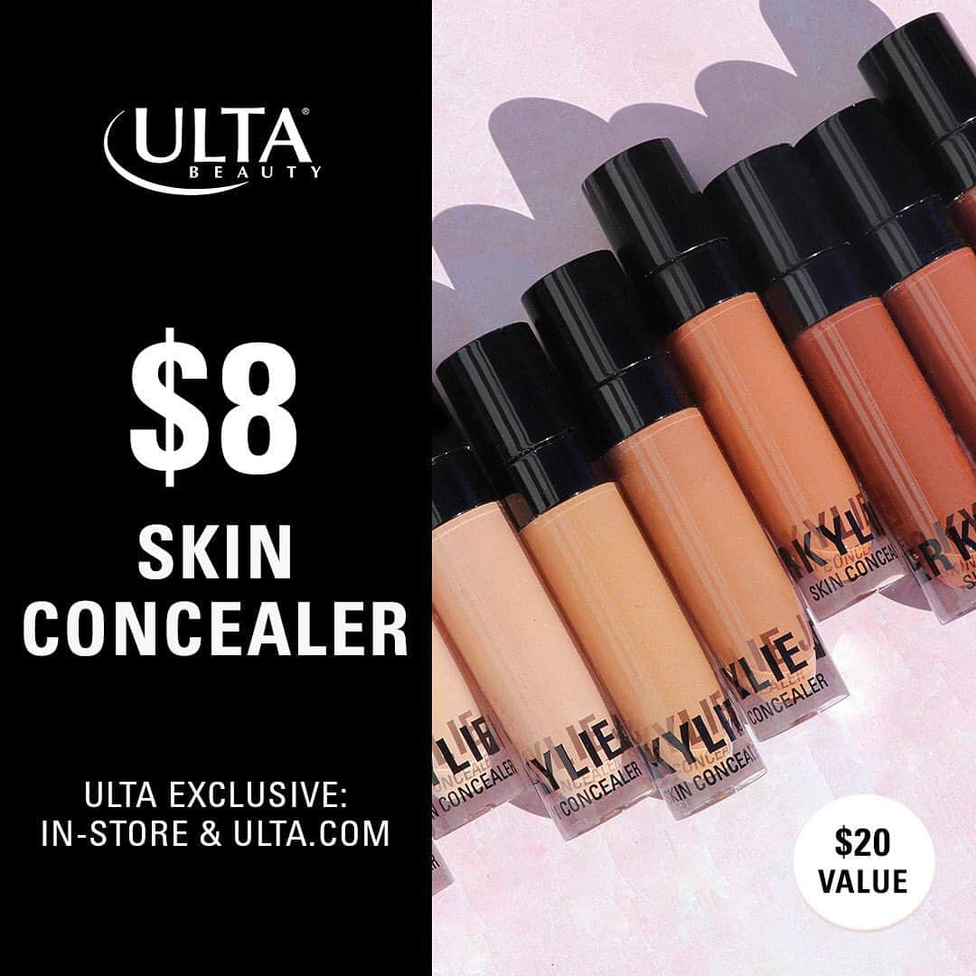 Kylie Cosmeticsさんのインスタグラム写真 - (Kylie CosmeticsInstagram)「don't miss out on $8 skin concealers from @ultabeauty!! 🥰 shop now in stores and on ulta.com 💗」2月22日 7時30分 - kyliecosmetics