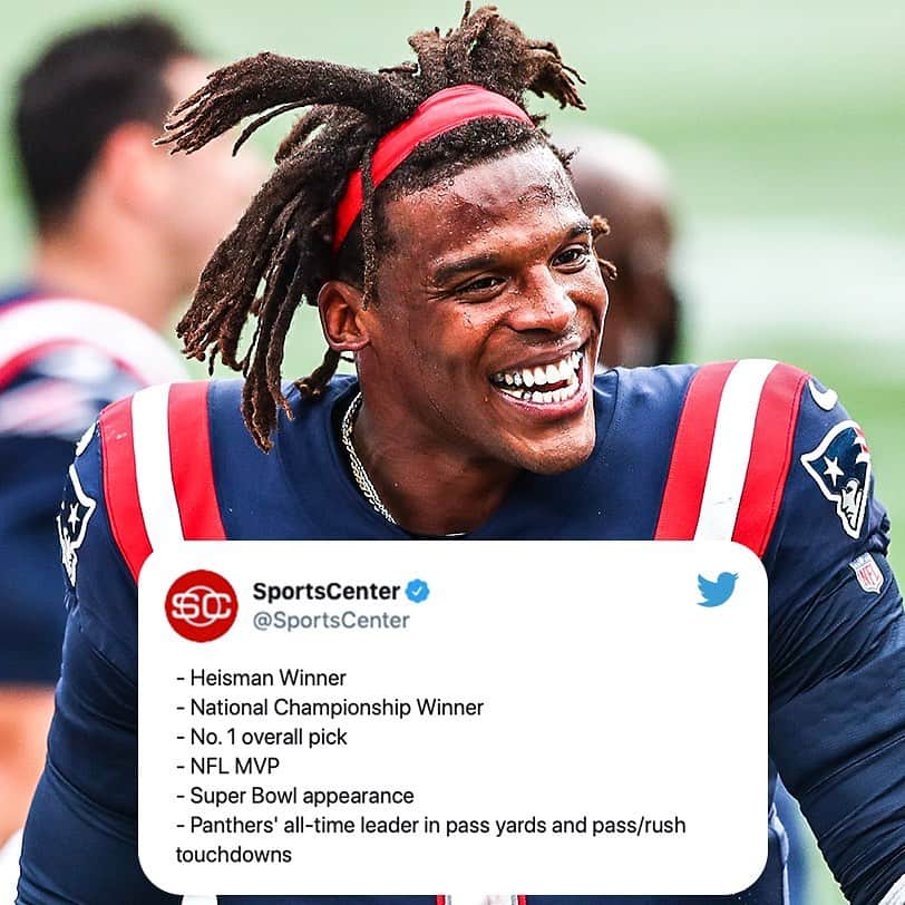 espnのインスタグラム：「@cameron1newton deserves his respect 💯 (🎥: @thecheckdown, @nflthrowback)」
