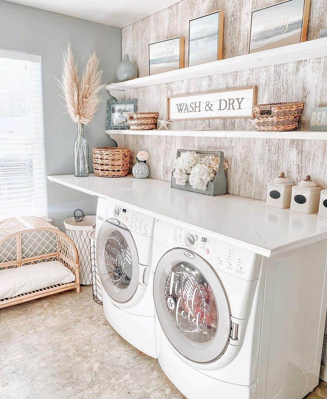 HomeGoodsのインスタグラム：「When function meets beauty – and makes us actually want to do laundry (📸: @beautifulinspire.co, @thecozyfarmhouse, @weremodelit)」