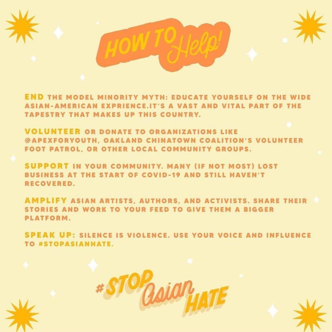 ShopBAZAARさんのインスタグラム写真 - (ShopBAZAARInstagram)「Following the uptick of anti-Asian hate crimes in the U.S., people are calling to bring attention to the troubling racist violence targeting members of the AAPI community, especially the elderly. With the #StopAsianHate campaign, social media users are sharing their own experiences with racism and asking for support from allies. Artist Steffi Lynn (@haveanicedayy_), whose informative graphics are being shared online, and Cynthia Choi, co-founder of Stop AAPI Hate, talked to BAZAAR about the movement and ways people can help. Take action now at the link in our bio.  Graphics designed by @haveanicedayy_. The information was sourced from Stop AAPI Hate and NYPD data reported from ‘The Queen’s Chronicle.’  Regram: @harpersbazaarus」2月22日 9時30分 - shopbazaar