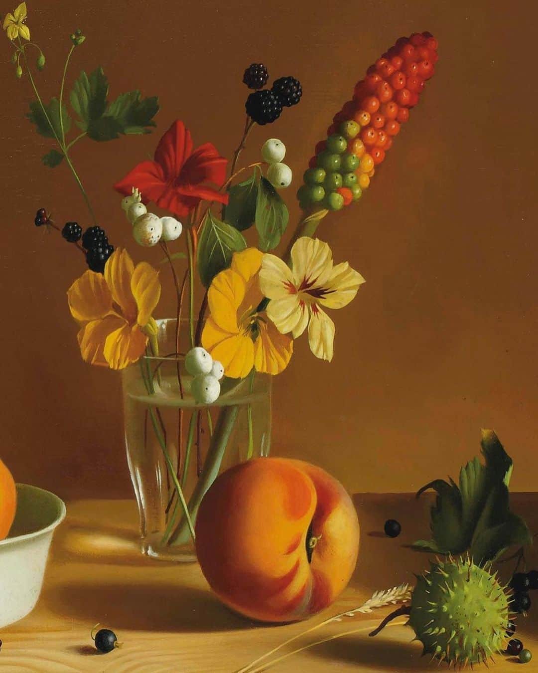フリーダ・グスタフソンのインスタグラム：「Fernand Renard, Nature morte aux pêches (detail) 🧡via @marco_mansi_」