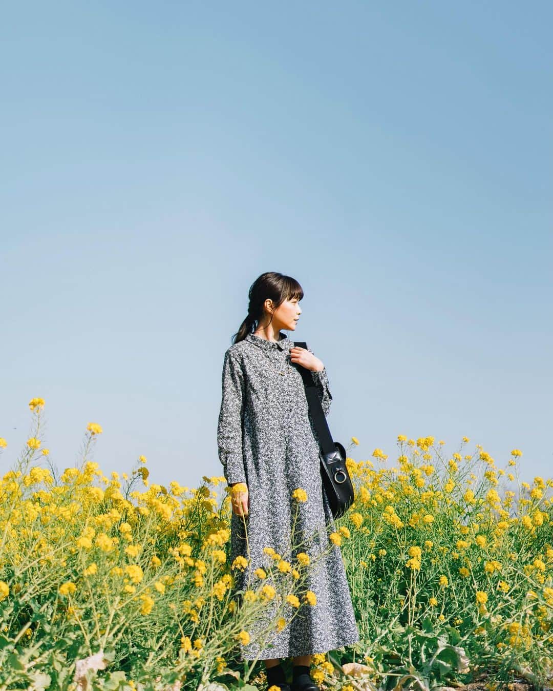 fuka_09さんのインスタグラム写真 - (fuka_09Instagram)「﻿ はるかぜ 𓆸﻿ ﻿ ﻿ 私の大好きな﻿ @sunnyclouds.official の﻿ bonponさんの花柄ワンピース﻿ ﻿ 想像通り、春の景色にぴったりだった﻿ ﻿ ﻿ #sunnyclouds #felissimo﻿ #サニークラウズ #フェリシモ﻿ ﻿」2月22日 19時42分 - fuka_09