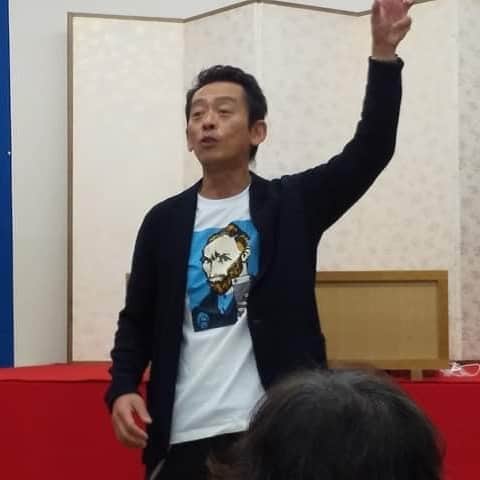 のインスタグラム：「姫路　七福座さんで「ぜんじろう独演会」でした。落語とスタンダップコメディのドッキング！」