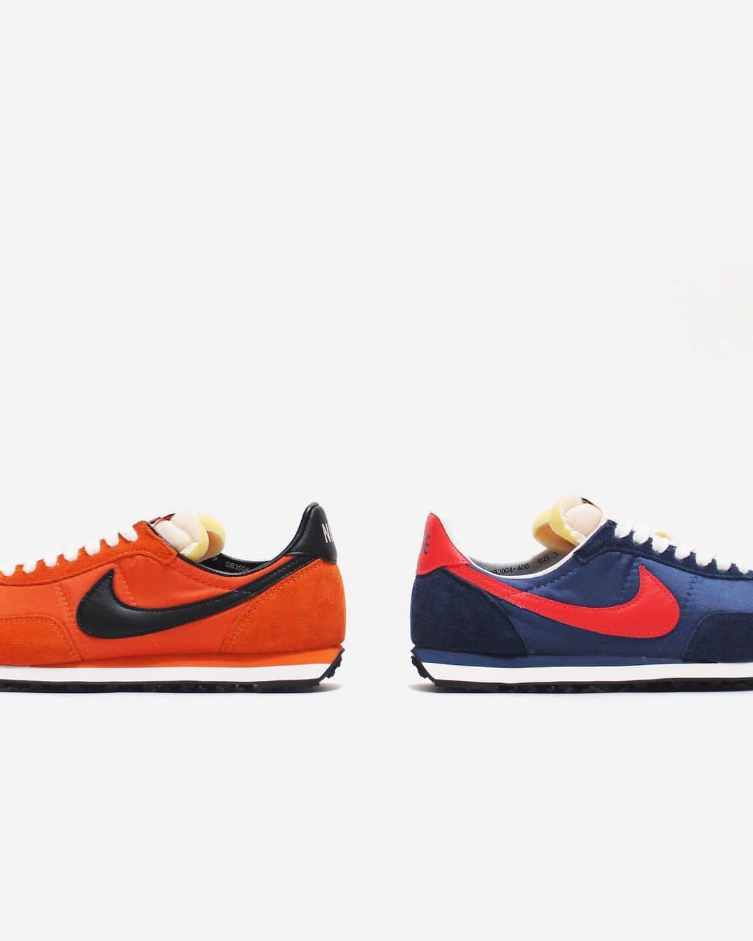 A+Sのインスタグラム：「2021. 2. 25 (thu) in store﻿ ﻿ ■NIKE WAFFLE TRAINER 2 SP﻿ COLOR : MIDNIGHT NAVY/MAX ORANGE-MYSTIC NAVY , STARFISH/BLACK-STARFISH-SUMMIT WHITE﻿ SIZE : 26.0cm-29.0cm﻿ PRICE : ¥12,100 (tax incl.) ﻿ モカシンをイメージしたアッパーとワッフルアウトソールが、1977年のオリジナルを彷彿とさせるワッフル トレーナー 2。ウエッジミッドソールで伝説のシルエットを強化しつつ、形状記憶フォームのソックライナーや密度の異なる2種類のフォームミッドソールを採用して、最新のアップデートを施した。世界レベルの職人技を駆使したナイロンとスエードの組み合わせに、クラシックなアウトソールがあらゆる路面で耐久性に優れたトラクションを発揮する。このエディションでは、ベースカラーのミッドナイトネイビーに、マックスオレンジがエネルギッシュなアクセントを添える。﻿ ﻿ A waffle trainer 2 with a moccasin-inspired upper and waffle outsole that is reminiscent of the 1977 original. While enhancing the legendary silhouette with the wedge midsole, we have adopted the sockliner of shape memory foam and two types of foam midsole with different densities, and made the latest update. A combination of world-class craftsmanship in nylon and suede, the classic outsole provides durable traction on all surfaces. In this edition, Max Orange adds an energetic accent to the base color Midnight Navy.﻿ ﻿ #a_and_s﻿ #NIKE﻿ #NIKEWAFFLETRAINER﻿ #NIKEWAFFLETRAINER2SP」