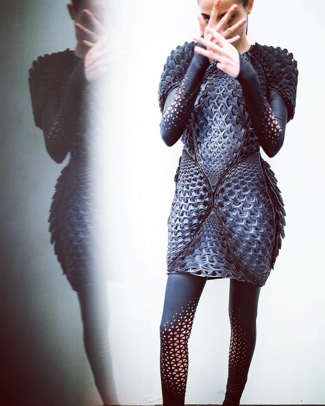 スリーアズフォーのインスタグラム：「Yesterday February 20 was world Pangolin day back in fall winter 2016 we had the honor to collaborate with @fitchwork and @stratasys to create this 3D printed “pangolin dress” to celebrate the beauty of this incredible animal! Tragically, this unique animal remains the world’s most trafficked mammal. The demand for pangolins is mostly from China and Vietnam, where #pangolin scales are used in traditional medicine and pangolin flesh is considered an expensive and exclusive delicacy. In Vietnam and China, pangolins are illegally offered at restaurants catering to wealthy patrons who want to eat rare and endangered wildlife. There is no evidence to support claims regarding any medicinal properties of pangolin scales or any other part of the pangolin. It’s certainly worth noting that Chinese researchers have established that Pangolin carry viruses that are closely related to nCOV-2019, as in the Covid-19 virus, yet another example of how exploiting endangered wildlife for illegal gain is a terrible idea. Organizations like @tikkihywoodfoundation and @savingvietnamswildlife have been instrumental in rescuing pangolins for this cruel trade. @natgeo @conservation endangeredspecies @pangolinssg @eiaenvironment backstage picture from Fall winter 2016 show by @schohaja #pangoiln #pangolinlove #pangolindress #3d #3dprinting #3ddress #threeasfour #3dprinteddress」
