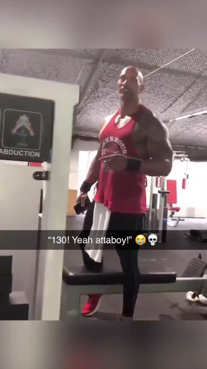 espnのインスタグラム：「“I’m all about the gains!” 😭🤣 @therock (🎥 @jackwhitehall)」