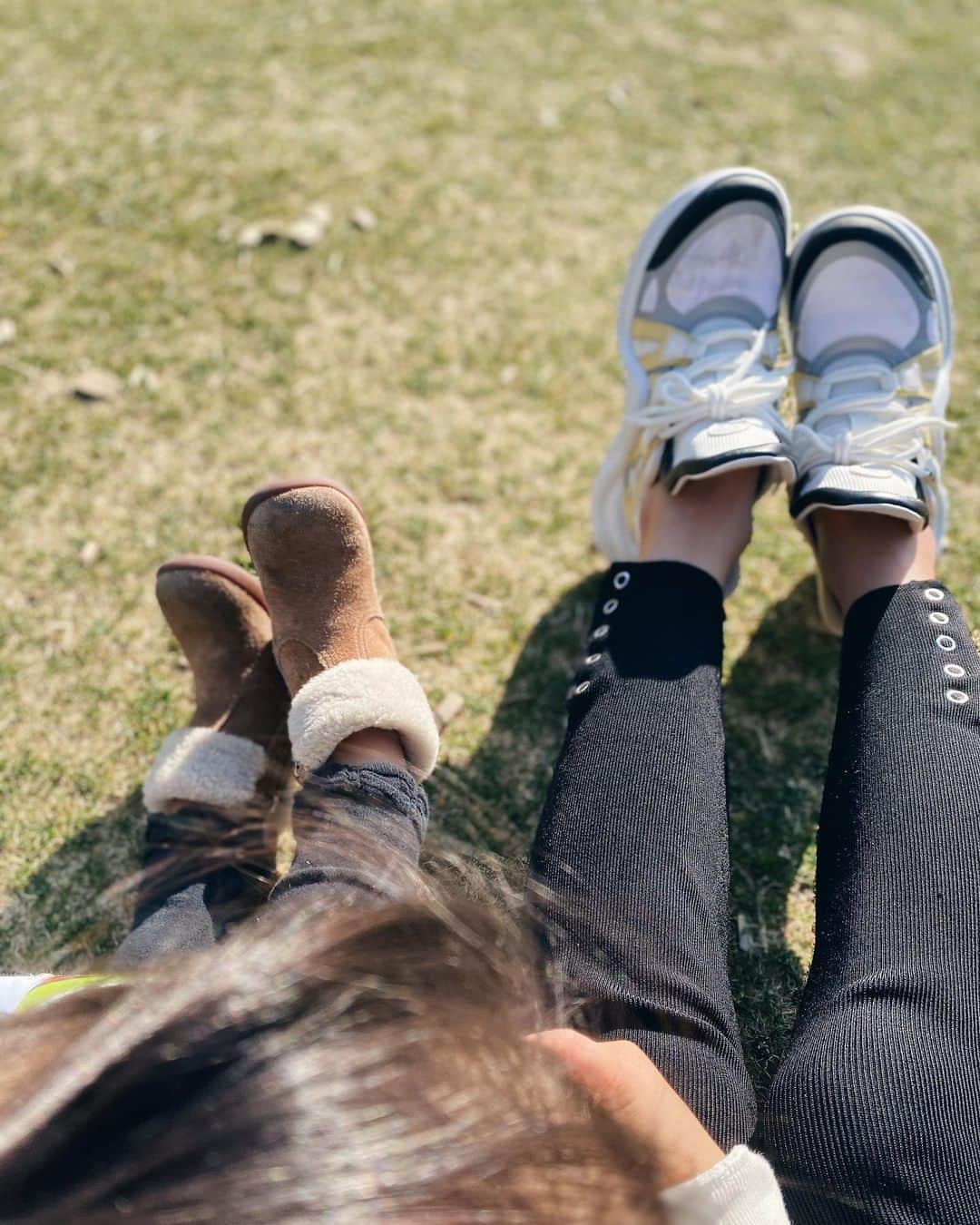 谷口紗耶香のインスタグラム：「chill〜🌿　久々にてんしば。あったかくて最高🌞」