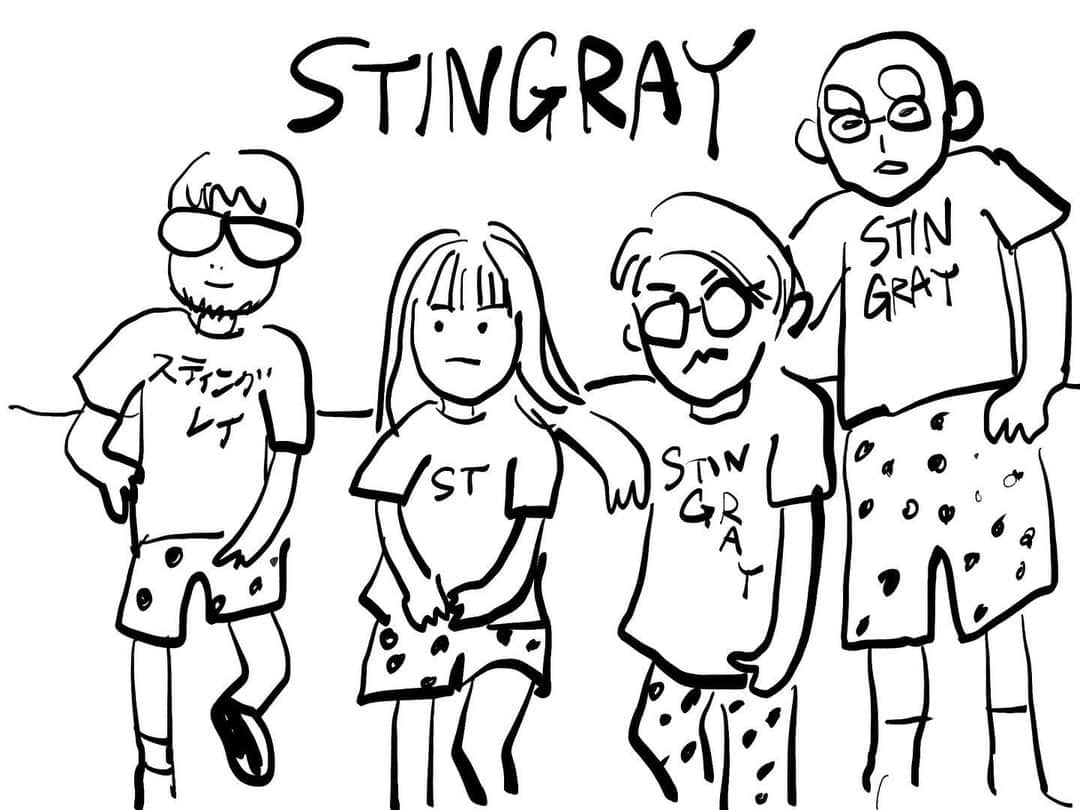 福岡晃子のインスタグラム：「‪結構似てるの描けたと思う‬ ‪#STINGRAY‬」