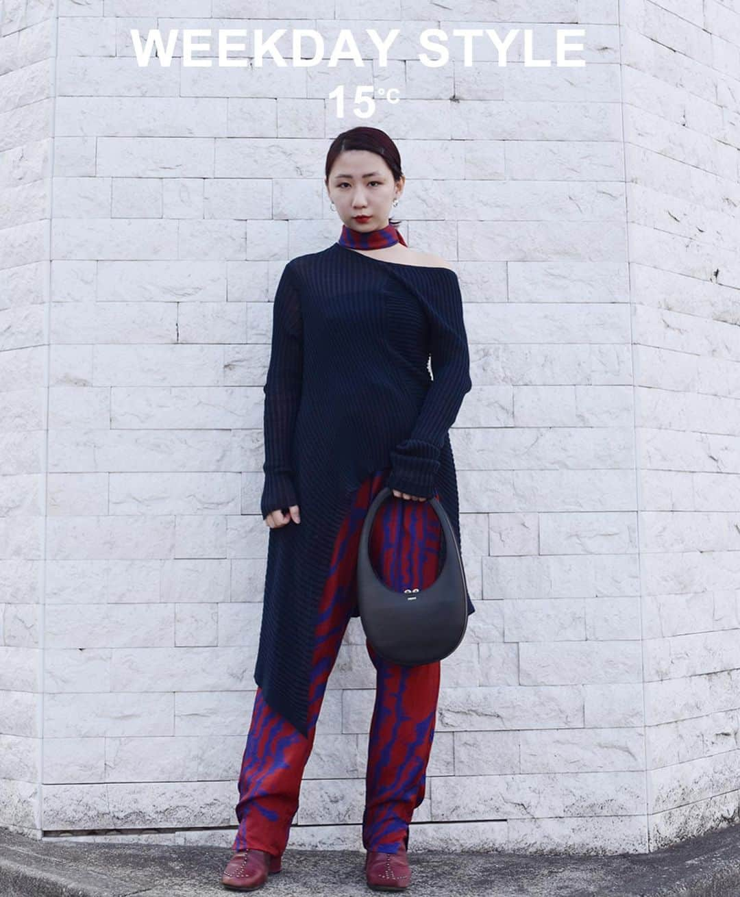 Sisterさんのインスタグラム写真 - (SisterInstagram)「2/21up : WEEKDAY STYLE  WEEKDAYコーディネート PRIVATEアイテムとSisterオンラインブティックで 販売中のアイテムをミックス  岩崎 静 / Sisterスタッフ 身長156センチ  WEEKDAY STYLE : 01 15℃  トップス/ Marques Almeida (私物)、パンツ/TOGA PULLA (Sister)、スカーフ/TOGA PULLA (Sister)、ピアス/P.P.A(私物)、ブーツ/Maison Margiela (私物)   柄にはシンプルなアイテムを、春らしく首元をあけてパンツと同じ柄のスカーフを合わせました。  #toga #togapulla #marquesalmeida #coperni #maisonmargiela @iwsk_chaaaki」2月22日 18時20分 - sister_tokyo