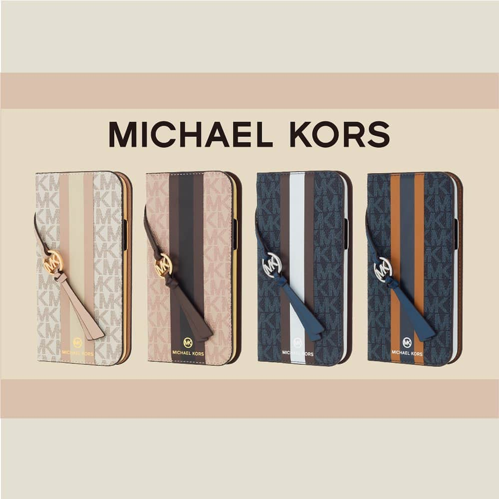 caseplayさんのインスタグラム写真 - (caseplayInstagram)「.  ＼FOXSTOREでは【 MICHAEL KORS 】／ のiPhoneケースを取り扱っています  --------------------  【 MICHAEL KORS 】 FOLIO CASE STRIPE with TASSEL CHARM  MICHAEL KORSの特徴的なロゴの キャンバス地にセンターストライプが入った 可愛すぎないスタイリッシュな デザインの手帳型ケースです  MICHAEL KORSファンにはうれしい、 MKロゴのタッセル付き！  ケースの内側にカードポケットがあって 3枚も収納ができるので、 見た目だけではなく、機能性もバッチリですね  カラーバリエーションは4色展開で、 お好みのカラーをお選びいただけます  〇詳細はトップページリンクより 公式ONLINE SHOPでご覧ください  〇REAL STOREにもお取り扱いございます ※店舗によって一部カラーのお取り扱いが無い場合も ございますので、実物をご覧になりたい際は 店舗にお問合せの上、ご来店くださいませ  --------------------  【対応機種】  ・iPhone 12/12 Pro ・iPhone 12 mini ・iPhone SE2 ・iPhone 11 ・iPhone 11 Pro  【カラー】 左から ・Vanilla 　(バニラ/ベージュライン) ・Ballet 　(ピンク/ダークレッド＆ネイビーライン) ・Admiral/Dark Brown 　(ネイビー/ダークブラウン＆ホワイトライン) ・Admiral/Brown 　(ネイビー/ブラウン＆ネイビーライン)  --------------------  iPhone 12 シリーズ対応のケースも 多数ございますので、是非【公式ONLINE SHOP】より チェックしてみてください  #MICHAELKORS #マイケルコース#iphonecase #iphoneケース #iphoneカバー #iphoneカバー #スマホケース #アイフォンケース #携帯ケース #スマホカバー #iphone12ケース#iphone12proケース #iphone12miniケース #iphonese2ケース #iphone11ケース #iphone11proケース #手帳型ケース #手帳ケース」2月22日 18時51分 - fox.inc_store