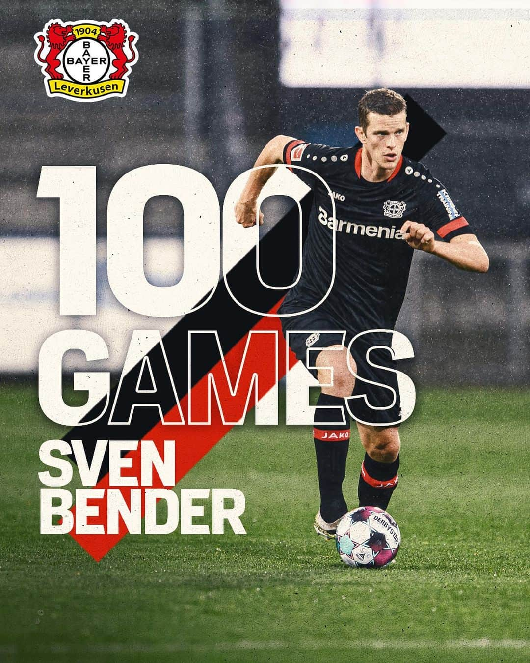 バイエル・レバークーゼンさんのインスタグラム写真 - (バイエル・レバークーゼンInstagram)「1️⃣0️⃣0️⃣ #Bundesliga games in ⚫️ and 🔴 #SvenBender  (⚽️ 4 🅰️ 1 ) welcome to the #club100, Sven! #StärkeBayer」2月22日 19時13分 - bayer04fussball