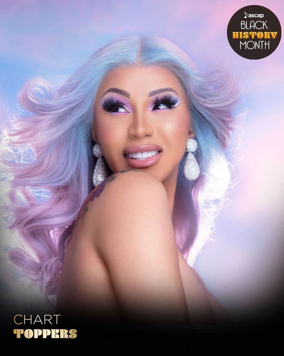 ASCAPさんのインスタグラム写真 - (ASCAPInstagram)「@iamcardib never stops climbing higher! 👑  Her smash hit "WAP" feat. @theestallion shattered records in 2020 with 93M streams in the US in the week after its drop – the most for any track ever!   She’s the first woman to win Songwriter of the Year twice at the ASCAP Rhythm & Soul Awards, too. But that’s our Cardi, constantly outdoing herself. #blackhistorymonth」2月23日 6時08分 - ascap