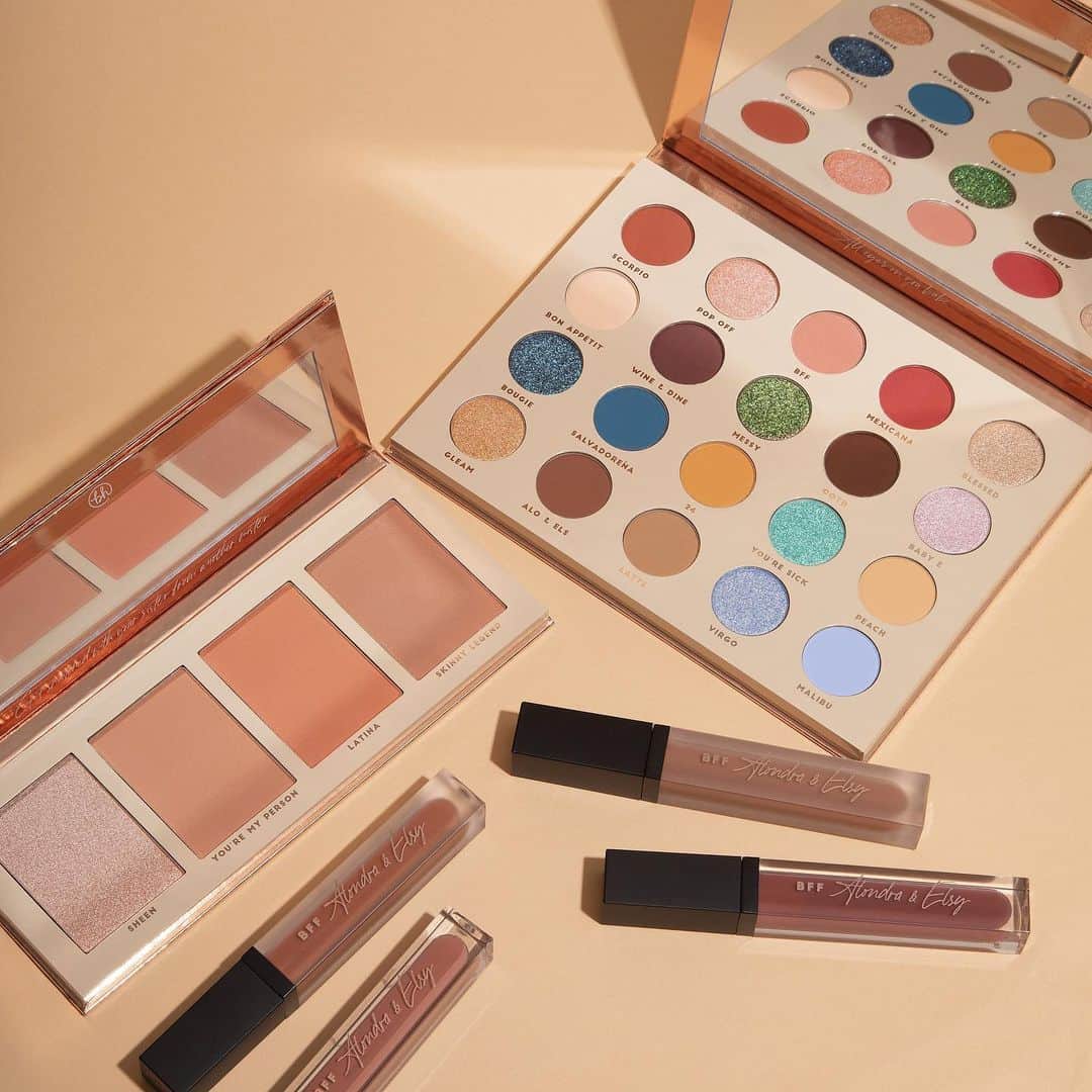 BH Cosmeticsのインスタグラム：「Who bagged the whole collection?! For our Euro babes: the BFF Alondra & Elsy palette bbs are still available @beautybaycom but going fast‼️🛍  #BHxAlondraElsy #bhcosmetics」