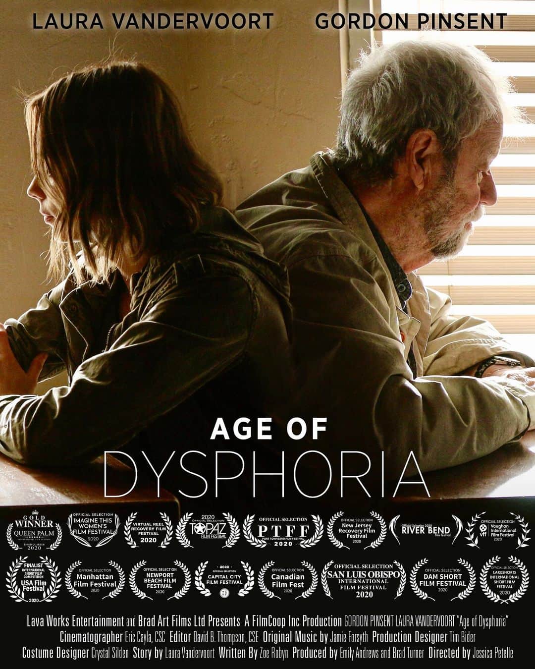 のインスタグラム：「We are so proud of all that @ageofdysphoriafilm has accomplished at the festivals! Check out those laurels!!!!!   You can now rent or buy our film on Vimeo!!   I will also post the below link on Twitter ;)   Happy viewing!!!!!   https://vimeo.com/ondemand/ageofdysphoria  Executive Produced & Story By Me Written By @zoerobyn  Executive Produced and Directed By @jessicatography  Produced by @bradturnerdirector & @filmcoop_inc  Starring #GordonPinsent」
