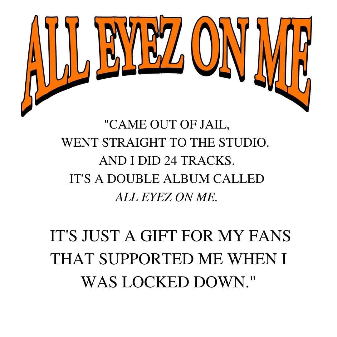2Pacのインスタグラム：「All Eyez On Me.」