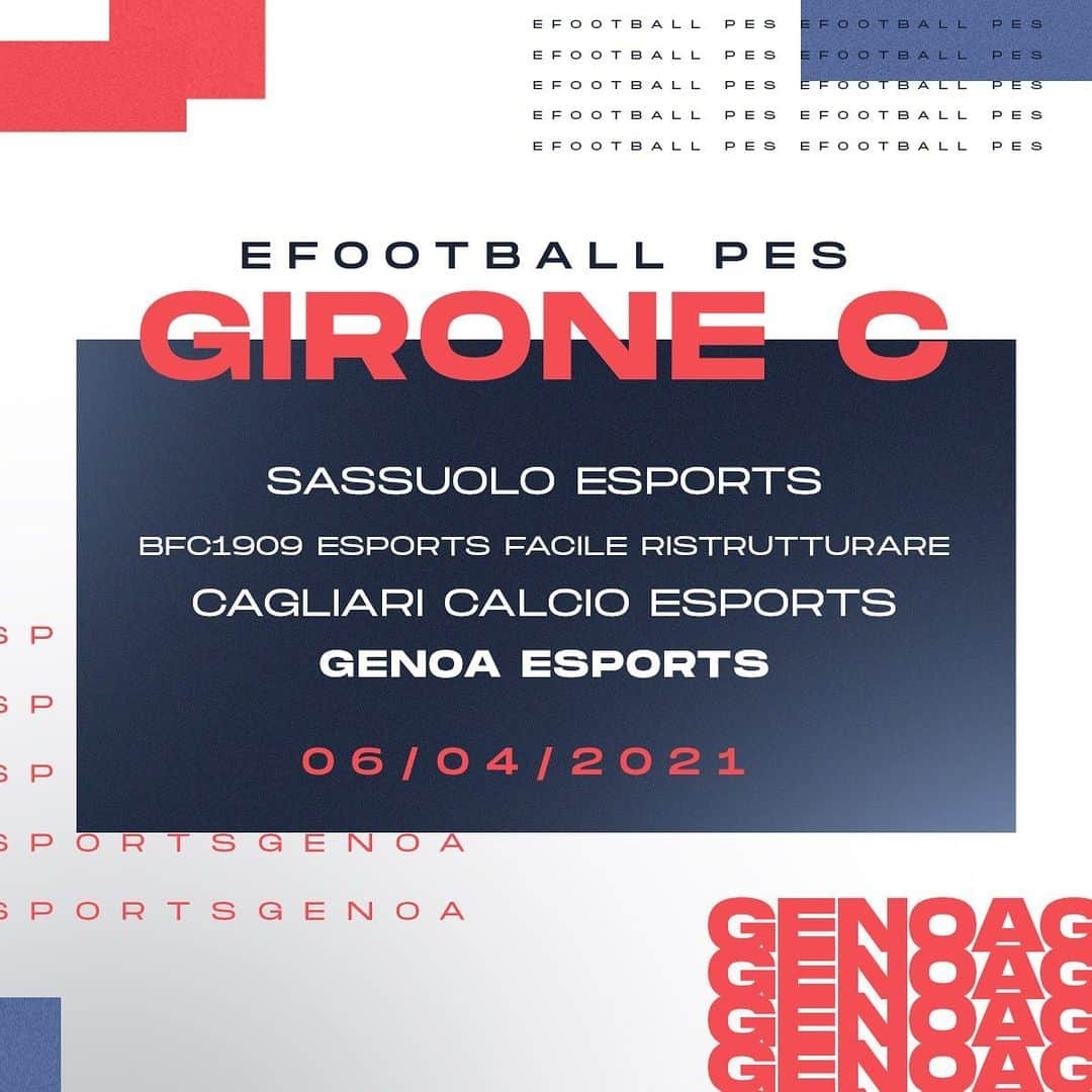 ジェノアCFCさんのインスタグラム写真 - (ジェノアCFCInstagram)「🎮🔴🔵 Siamo pronti per la #eSerieATIM!  ⚽️ Questo il girone del Genoa Esports su PES, che si svolgerà il 6 aprile.   👊 Scenderanno in campo i fratelli @npk_02_pes e emanuele_accurso.」2月23日 5時19分 - genoacfc