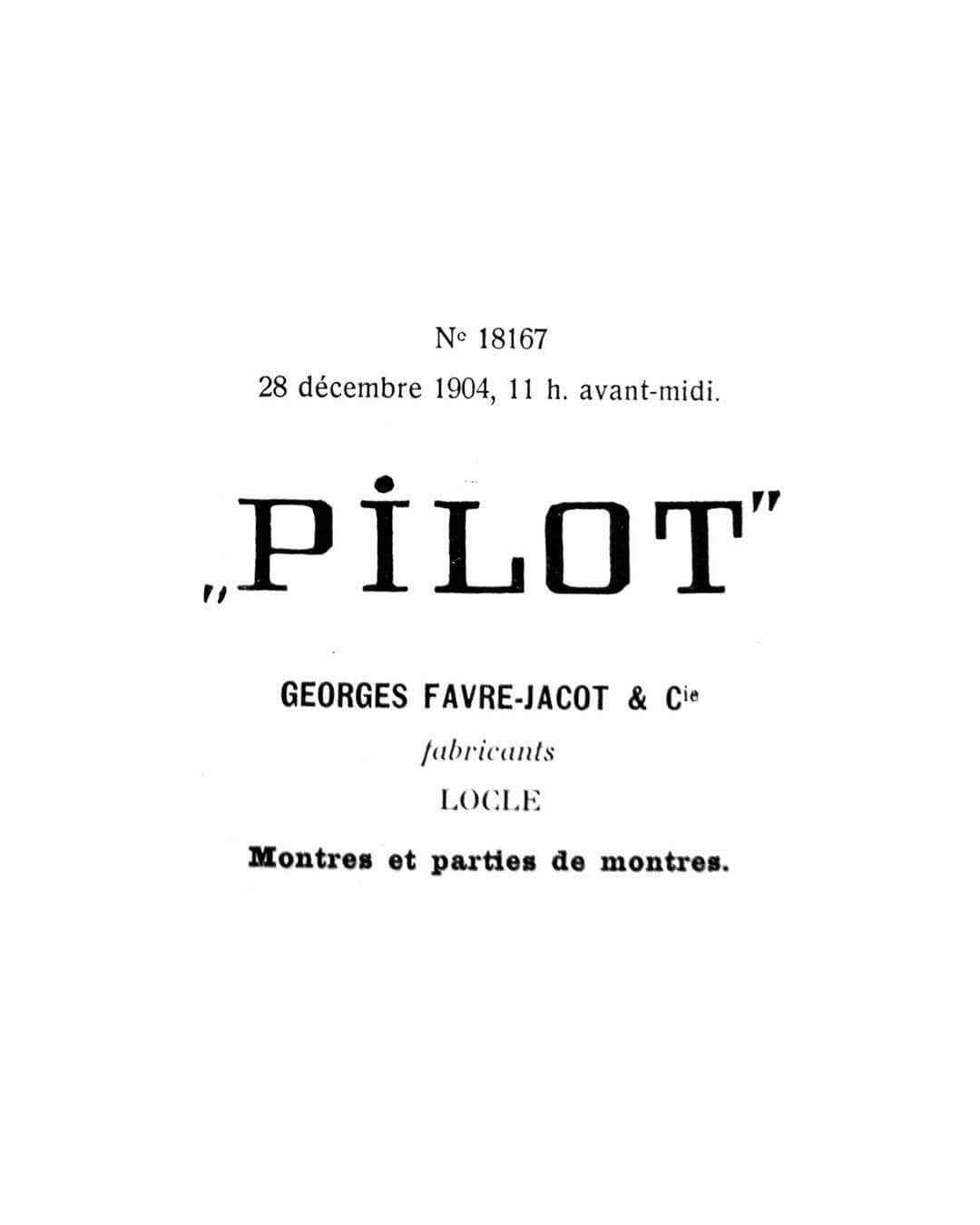 ゼニスのインスタグラム：「#Pilot: In 1904, a few years before aviation pioneer Louis Blériot’s historic flight across the English Channel, Zenith’s founder Georges-Favre Jacot registered the trademark “Pilot” for watches and watch parts. Until today, Zenith is the only brand that can mark its dials with “Pilot”.」