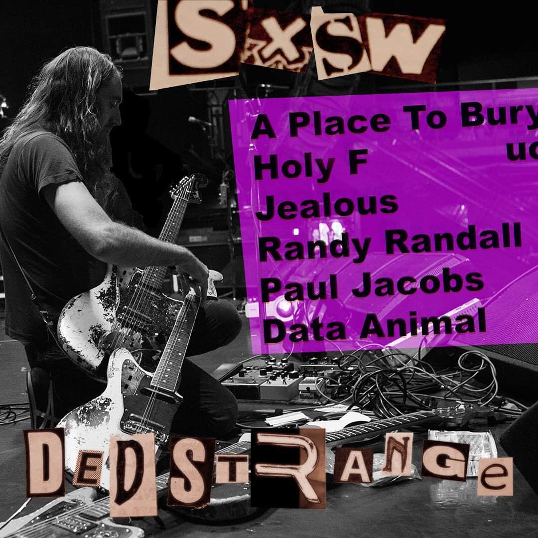 A Place to Bury Strangersのインスタグラム：「@dedstrangerecords LAUNCH  VIRTUAL @sxsw  MUSIC TO MELT YOUR EARBRAIN  Tuesday March 16th at 7pm CT  @aptbs @we.are.jealous @heyimpauljacobs @holyfband @randysrandall @data.animal  Photo by @ebruyildiz  #dedstrange #dedstrangerecords #aptbs #aplacetoburystrangers #pauljacobs #jealous #jealousband #holyfband #dataanimal #earbrain」