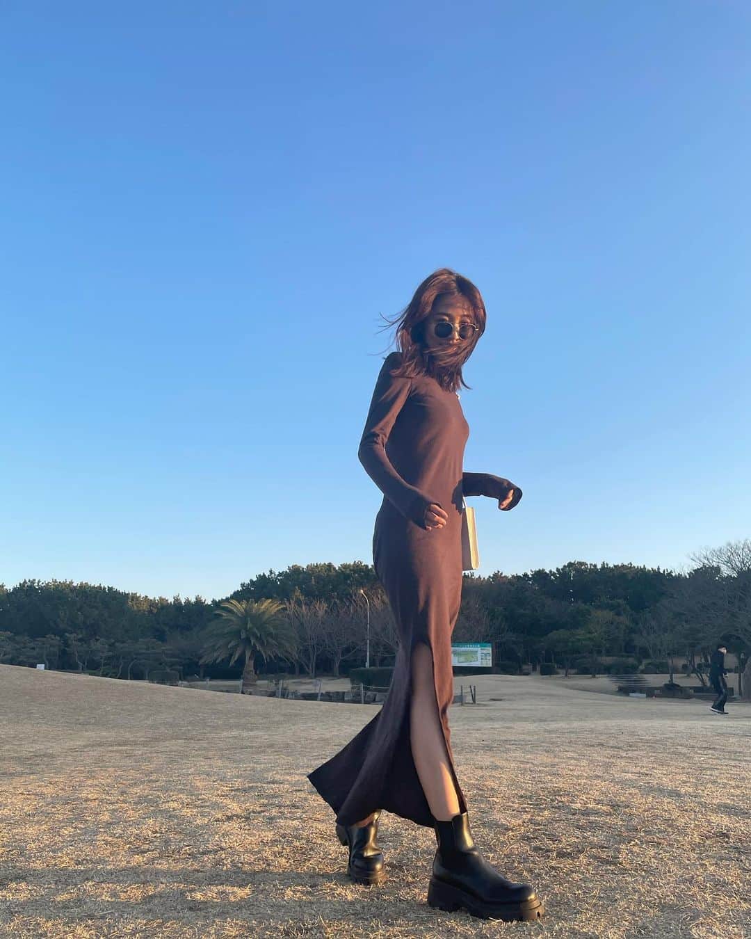 江藤百香のインスタグラム：「暖かくなってきましたね🌸🌸 花粉が辛いけど🥺」
