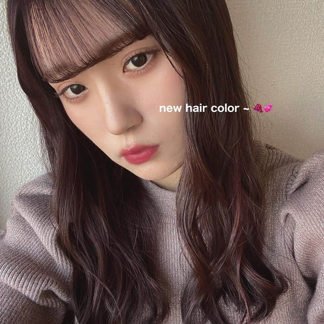 中野愛理のインスタグラム：「new hair✂️ 　　　　　 　　　　　 #newhair #haircolor #maisonbylittle #ピンクパープル」