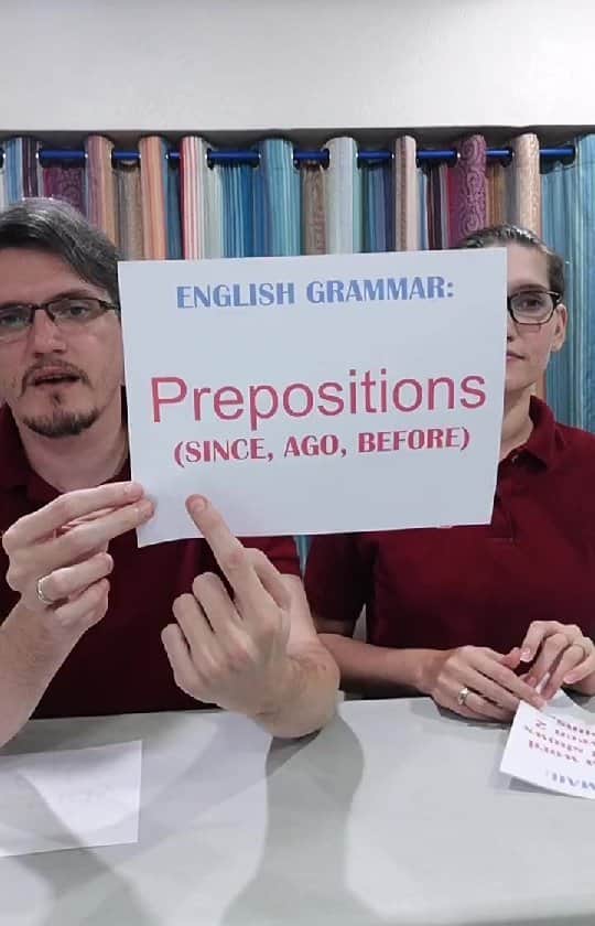 ETHOSのインスタグラム：「Preposition (Since, Ago, Before)」