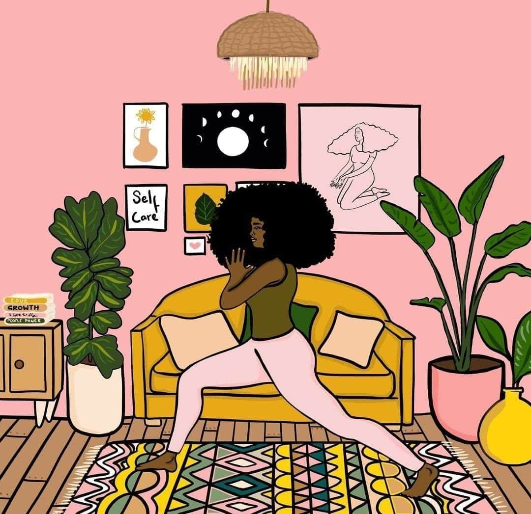 BBC Radioさんのインスタグラム写真 - (BBC RadioInstagram)「Anyone else attempting to do Yoga Poses in their living room atm? 💕 ⁣ Artwork by @wildsuga.⁣ ⁣⁣ In partnership with @theopenuniversity shared from @bbc⁣ ⁣⁣⁣⁣ You can search for 'wellbeing' in @BBCSounds to discover different music mixes and podcasts to help you wind down and escape a little. And there's also more links and support at bbc.co.uk/headroom⁣⁣⁣」2月22日 23時00分 - bbcradio1