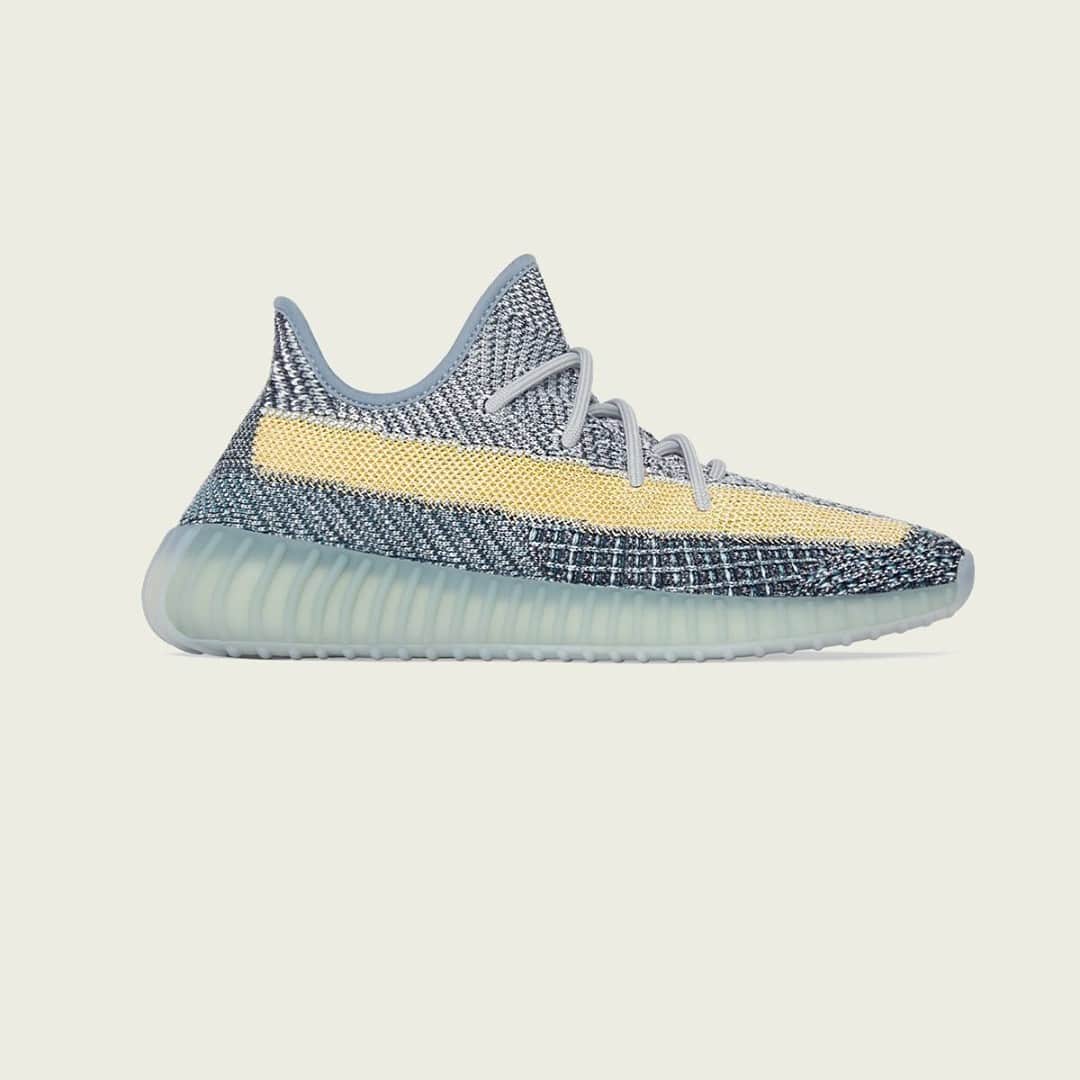 のインスタグラム：「ADIDAS #YEEZY BOOST 350 V2 'ASH BLUE' LAUNCHES FEBRUARY 27TH ONLINE. MEN'S + KIDS SIZES.」