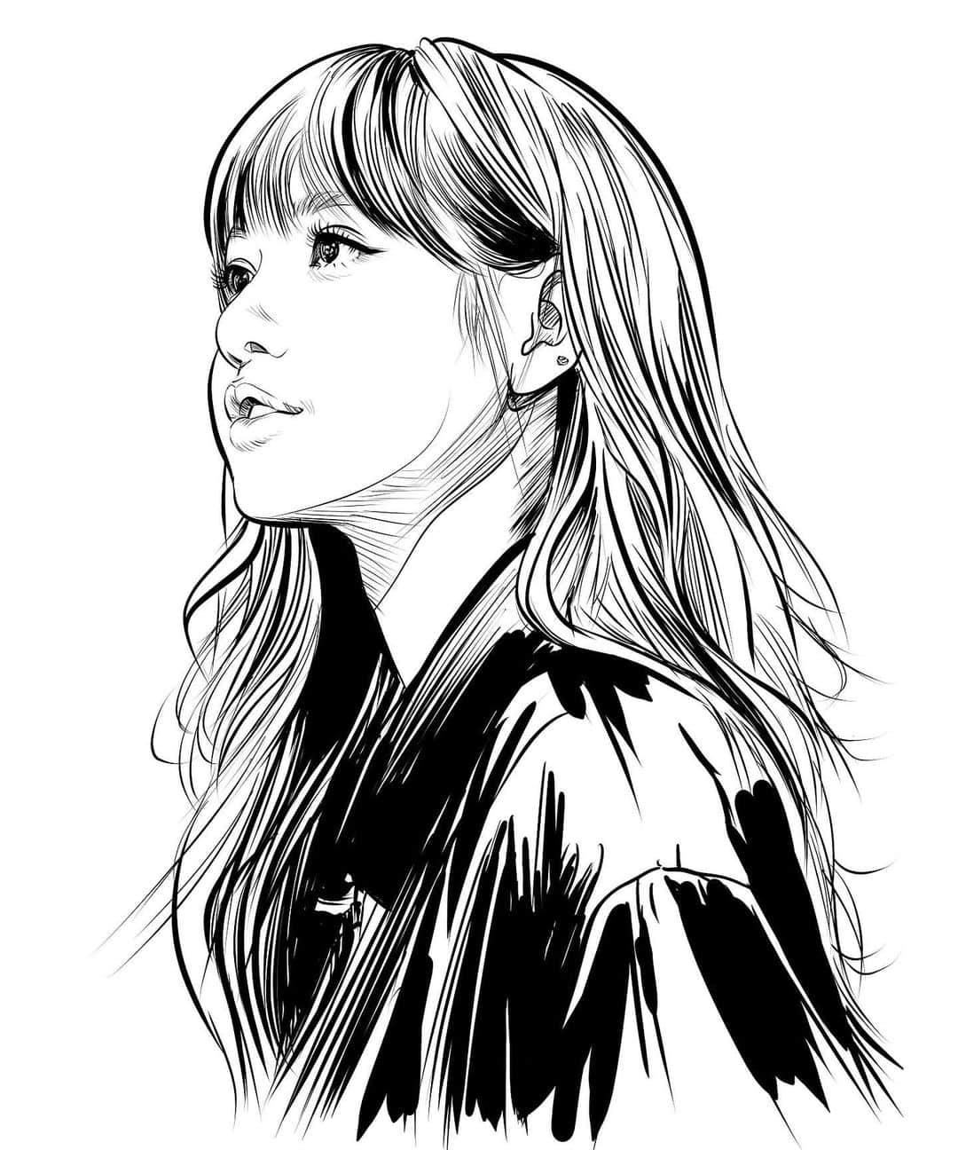 てらりんさんのインスタグラム写真 - (てらりんInstagram)「『BLACKPINK  LISAさん(@lalalalisa_m )』 #似顔絵 #イラスト #イラストレーション #ブラックピンク #リサ #caricature #illustration #portrait #artwork #drawing #BLACKPINK #LISA #LalisaManoban」2月22日 23時12分 - terarin08