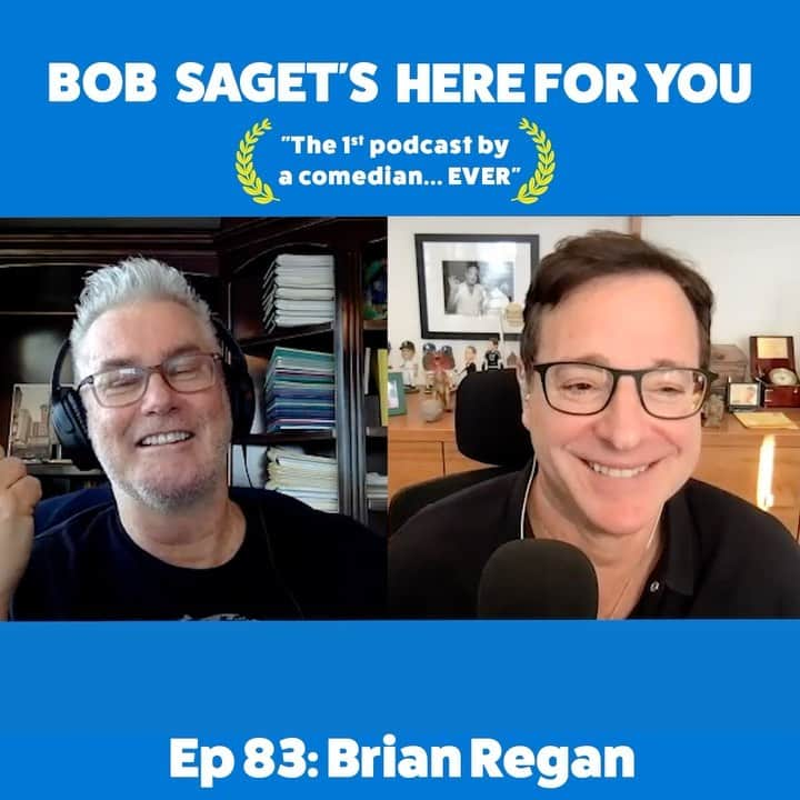 ボブ・サゲットのインスタグラム：「New Episode TODAY with the Great @brianregancomedian -Titled: “Brian Regan and Bob Talk About Writing for Comedy, Being Willing to Fail, and Brian’s New Special “On the Rocks” @netflix  SUBSCRIBE & LISTEN to the podcast at: apple.co/bobsaget   @applepodcasts @itunes @applemusic @apple @netflixisajoke @studio71us @studio71uk @studio71fr @studio71it #comedypodcast」