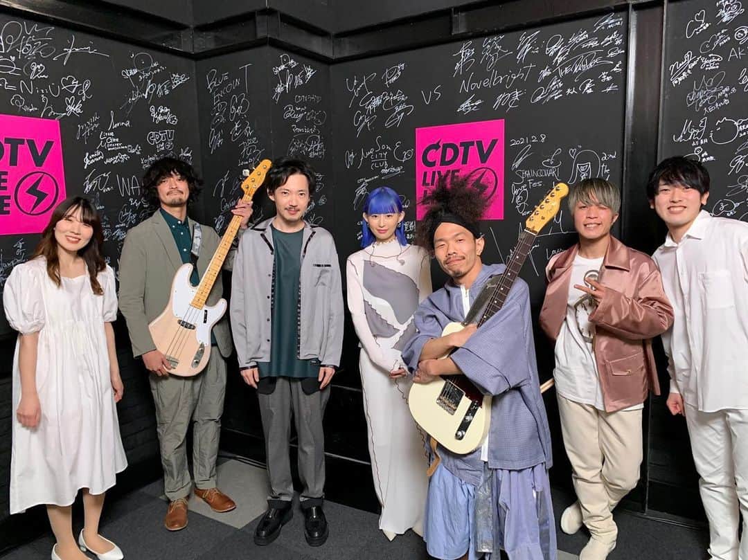 モリシーのインスタグラム：「CDTV LIVE!LIVE! 本日のメンバーはこちら。 ウニちゃんと俺は3週連続お邪魔しましたね。お世話になりました。 ありがとうございました！ #cdtvライブライブ  #acc勿忘  #awesomecityclub」