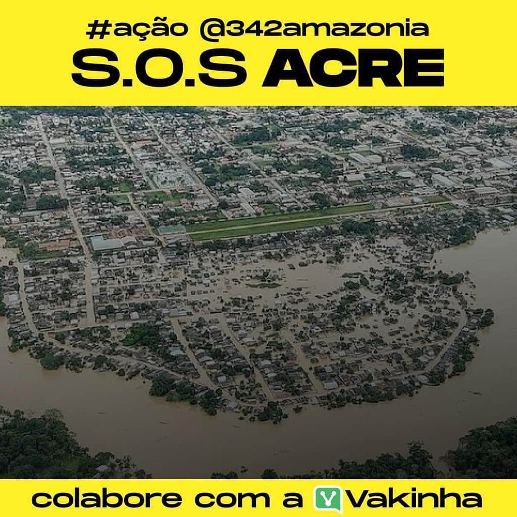 Thaila Ayalaのインスタグラム：「O Acre precisa da nossa solidariedade.   Além da Pandemia da Covid-19, o Acre enfrenta um surto de dengue e uma grave crise humanitária relacionada à situação dos imigrantes haitianos.   O cenário de caos se completou na última semana com as cheias provocadas por fortes chuvas e vários municípios estão alagados.   Milhares de famílias perderam tudo. Nossa ajuda é fundamental!  Os recursos arrecadados com essa Vakinha serão destinados à Pastoral do Acre e outras organizações da nossa confiança.  Doe e ajude a divulgar o link ⬇️  Coloquei link nos stories tbm! 💙  http://vaka.me/1832041」