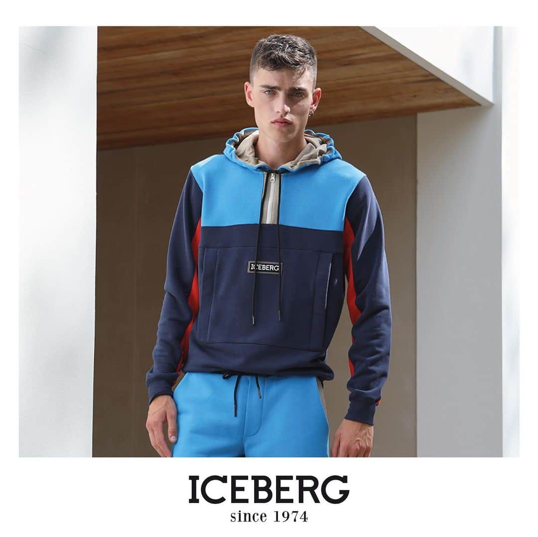 アイスバーグのインスタグラム：「Sporty vibes #Iceberg1974 #ss21 #sportswear @sergioamore_ @jameslonglondon @bakerstreetstudiomilano」