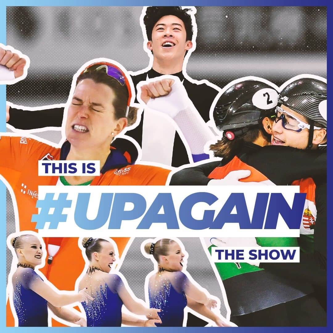 ISUグランプリシリーズのインスタグラム：「Turn it up and tune in... ⏫🎙  Because this is... The #UpAgain Show! 🎉  It’s time to pump up the energy, let emotions soar high and relive the moments that made sporting history... and YOU have a front row seat to the action. 🍿  Be blown away with admiration and lifted up with tales of inspiration as we explore the lives of the world’s greatest skaters with exclusive interviews and exciting challenges. ⛸  You won’t want to miss episode 1... but we’ll let you find out why. 😉☝️☝️☝️」