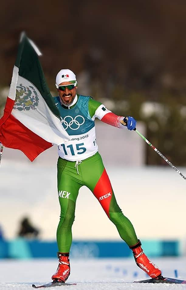 オリンピックチャンネルのインスタグラム：「“You want to prove people wrong who said that you are crazy!” Mexican cross country skier German Madrazo provided one of the most iconic moments of #PyeongChang2018 when he finished last in the race and did it with a smile.   @german_madrazo @cmteolimpicomex @fiscrosscountry」