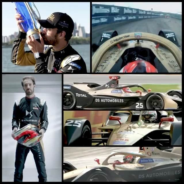 ジャン＝エリック・ベルニュのインスタグラム：「What a journey so far but I’m not done yet. I'm going for more. Are you with me? 😉  #DSTecheetah #DSPerformance #DSAutomobiles #BOSS #TagHeuer #Michelin #ABBFormulaE #JEV25 #Racing #MondayMotivation」