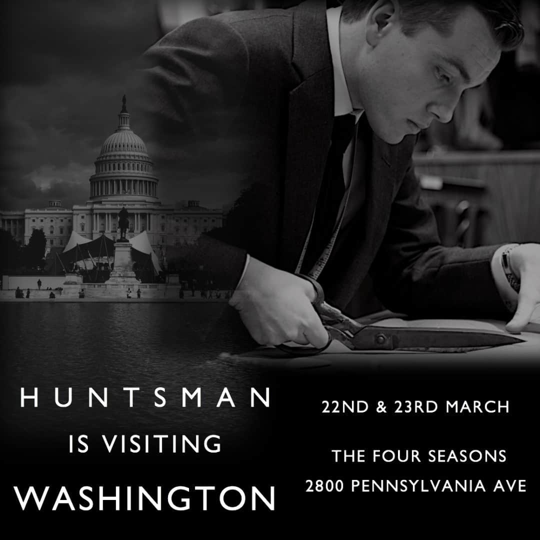 ハンツマンのインスタグラム：「Huntsman is visiting Washington on the 22nd & 23rd Of March. Email usa@huntsmansavilerow.com to make an appointment with Ed and Ralph and enjoy the finest Savile Row tailoring, or visit LinkInBio for our full dates and schedule.  #Huntsman #HuntsmanUSA #HuntsmanW57th #CustomSuits #CustomMade #CustomTailoring #Washington #WashingtonDC  #Bespoke #BespokeTailoring #SavileRow #HuntsmanSavileRow  #Menswear #Businesswear #Suiting #LuxuryMenswear #MensStyle #BritishTailoring」