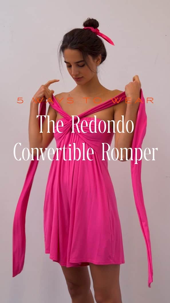 freepeopleのインスタグラム：「Think Pink-  in every way and any way. Link in bio for the Redondo Convertible Romper.」