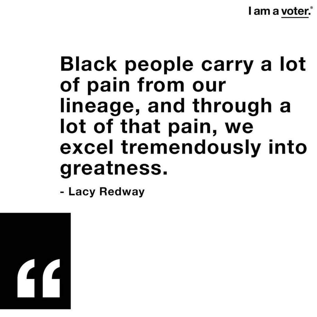 Lacy Redwayさんのインスタグラム写真 - (Lacy RedwayInstagram)「👇🏾👇🏾👇🏾  #Repost @iamavoter ・・・ Hi, this is @lacyredway and I am taking over @iamavoter's feed today to talk about what Black History Month means to me.   Black History Month is most important because I am raising a Black child. I feel it is part of my responsibility as a parent to give my child as many tools to life. One of them is to understand self. To understand who we are, we must first know where we came from. Black people carry a lot of pain from our lineage, and through a lot of that pain, we excel tremendously into greatness. I need to show my son the kings and queens he has descended from.   #blackhistorymonth #iamavoter」2月23日 3時24分 - lacyredway