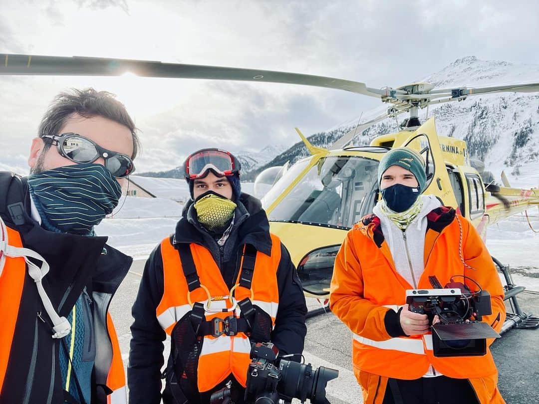 National Geographic Creativeのインスタグラム：「Photo by @ciriljazbec / On assignment for @natgeo Magazine in the Swiss Alps. Ready to take off and fly over the glaciers. @ciriljazbec @tentfilm @maticek」