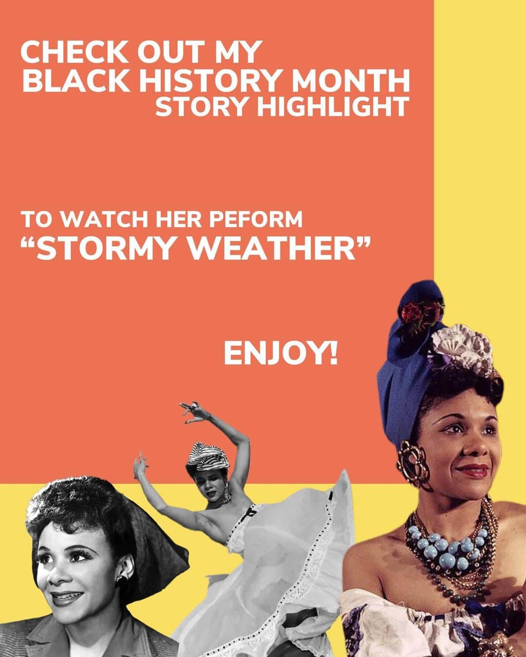 メーガン・ヒルティさんのインスタグラム写真 - (メーガン・ヒルティInstagram)「This whole month every week I will be highlighting some of my favorite black Broadway/theater performers. This week I’m shining light on the incredible Katherine Dunham. 💃🏾 She was a highly accomplished and fascinating woman. Please check her out if you aren’t as familiar with her, you won’t regret it! #BlackHistoryMonth」2月23日 4時09分 - meganhilty