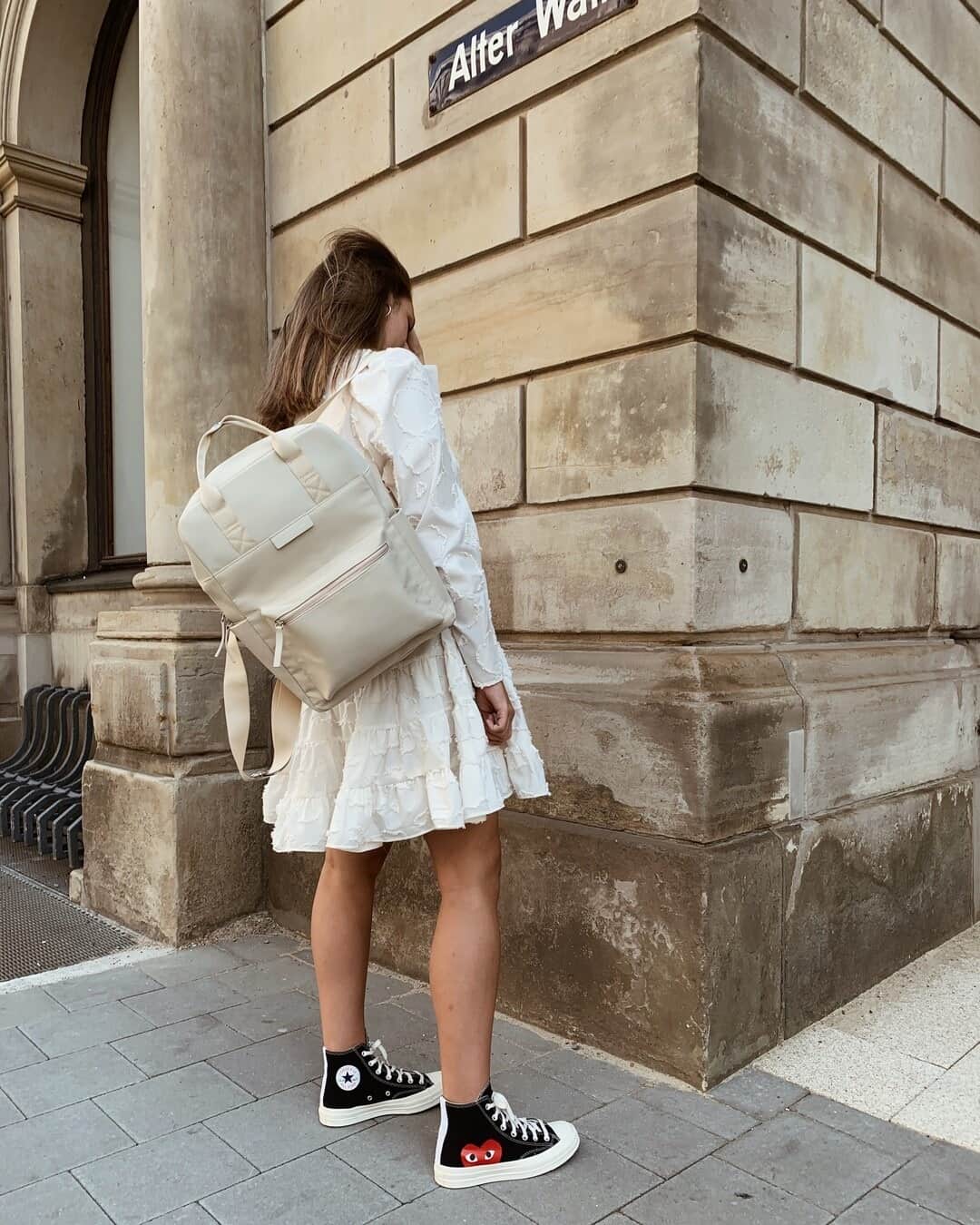 Kapten & Sonさんのインスタグラム写真 - (Kapten & SonInstagram)「Ready to wear cute dresses and stylish backpacks ⭐ @anika.anastasia combined our backpack Bergen "Sandstone" to her spring look. 💛 #bekapten #kaptenandson⁠ .⁠ .⁠ .⁠ #backpack #outfit#citylooks #casual #streetstyle #fashion #style #inspo #ootd #monday #cologne」2月23日 4時30分 - kaptenandson