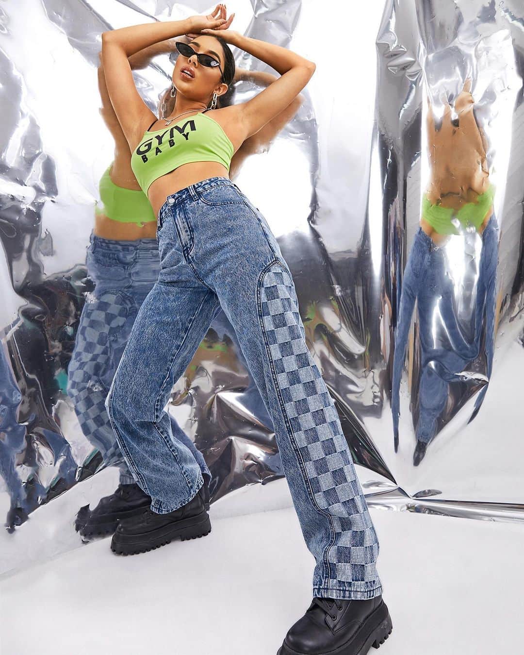 SHEINのインスタグラム：「Level up your everyday style! ✨  Shop Item #: 1973764  #SHEINgals #SHEINstyle #SHEINSS21 #denim」
