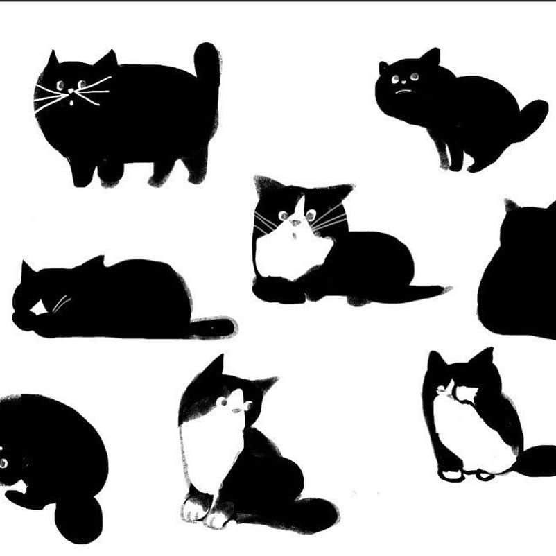 momoroさんのインスタグラム写真 - (momoroInstagram)「猫の日でした #猫#ねこ#ネコ#cat#illustration #momoro#ももろ#イラスト」2月23日 7時36分 - momoro6666
