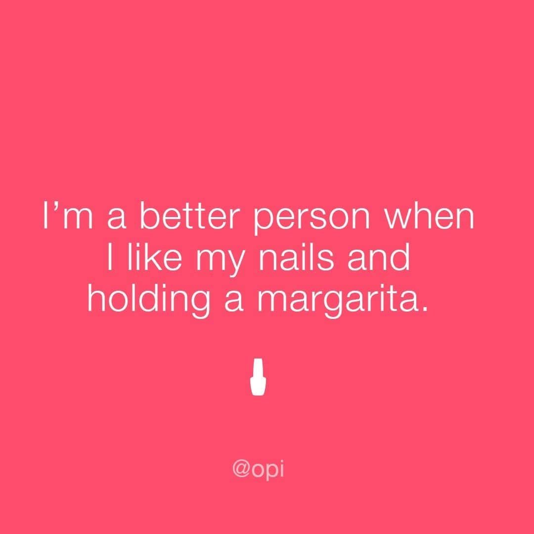 OPIさんのインスタグラム写真 - (OPIInstagram)「Happy #NationalMargaritaDay! Drop a 🍹if you can relate!   #ColorIsTheAnswer #OPIObsessed #Nails #NailSwag #Funny #NailQuote #Meme #NailPolish⁠ #NailTech #Relatable #Mani #Manicure #Color #nailtechmemes #margarita」2月23日 8時01分 - opi